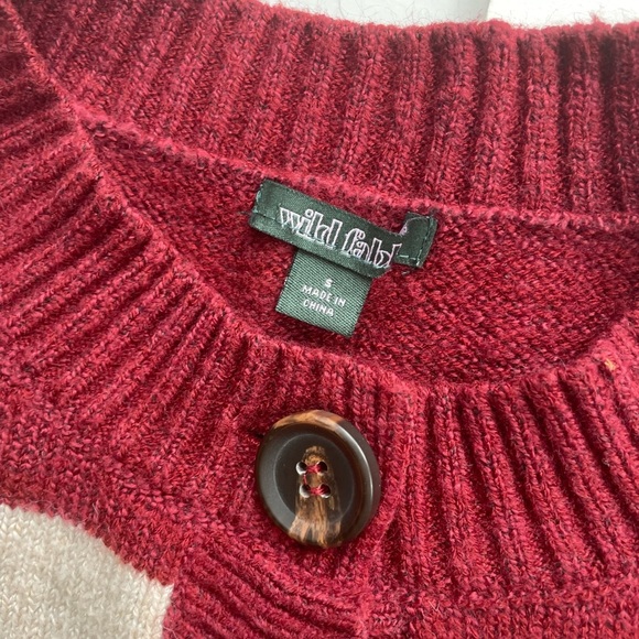 Cardigan Colorblock Sweater Wild Fable Cropped  Size Small - Picture 4 of 8